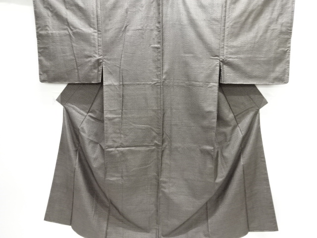 未使用品　仕立て上がり　本場泥大島紬100亀甲男物着物アンサンブル